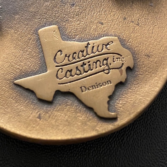 Vintage Police Belt Buckle USA New oval gold black - Picture 4 of 7